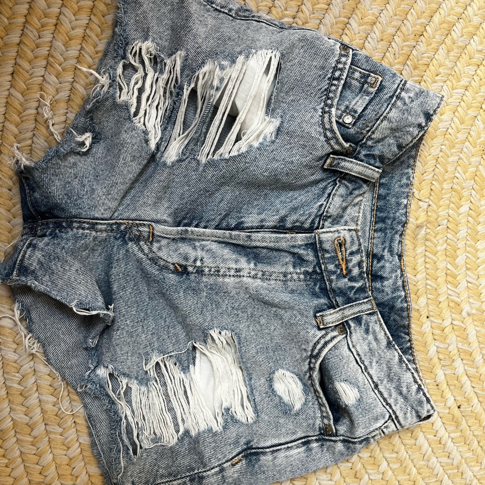 H&M Ripped Jean Shorts - Picture 2 of 5